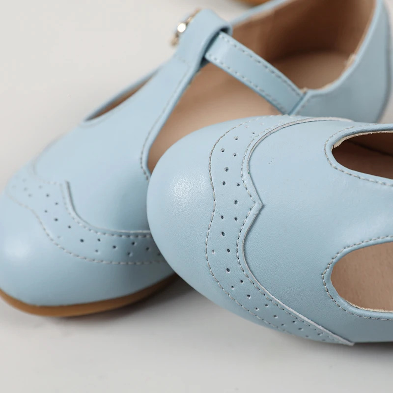 AS Kids Shoes Children Princess Shoes Baby Girls Beige Leather Shoes Toddler Fashion Flats Soft Sweet Shoes Party Mary Jane 250528