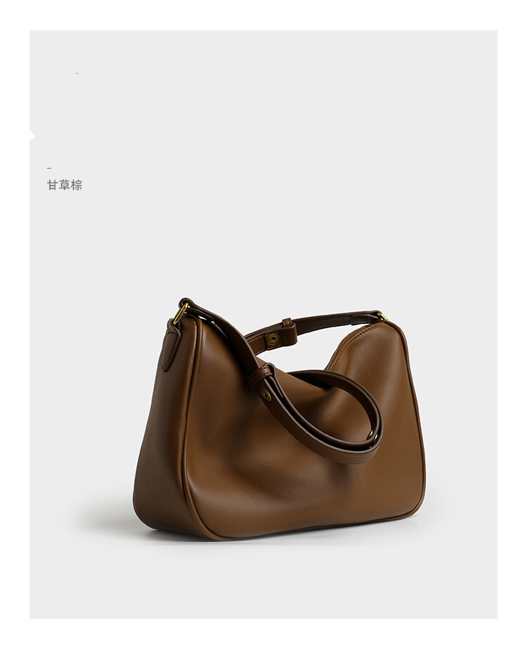 New women's bag new soft underarm shoulder bag new fashionable multifunctional high-end texture shoulder crossbody bag solid color pleated design