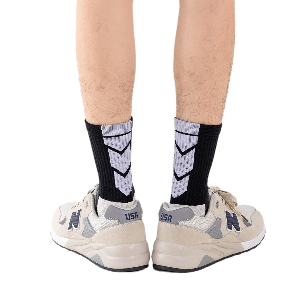 Men's Soccer Mid-Calf with Anti-Slip Pads Towel Bottom Running Basketball Training Professional Sports Socks