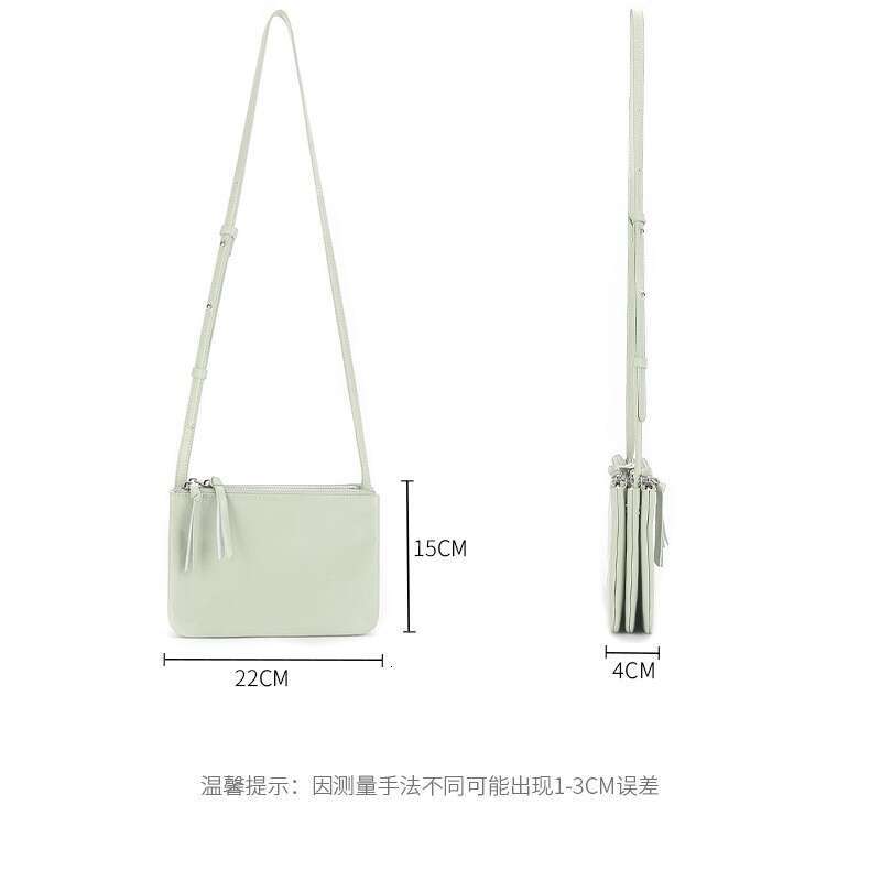 2023 New Multi-layer Personality Crossbody Simple Single Shoulder Niche Design Genuine Leather Women's Bag