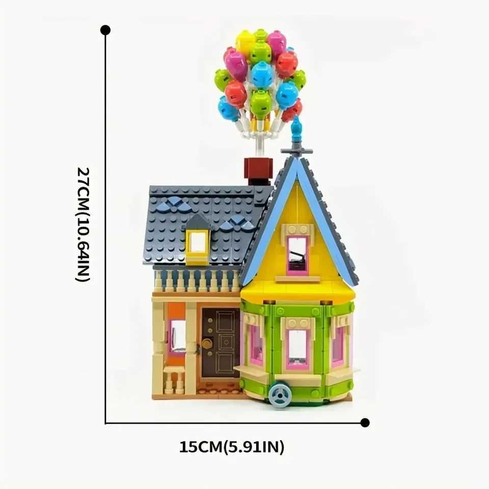 HOT TOYS NEW Balloon Cabin Ring Travel Notes Building Block Building Block Movie cottage Set Children Princess girl DIY Gift Toy Z250528