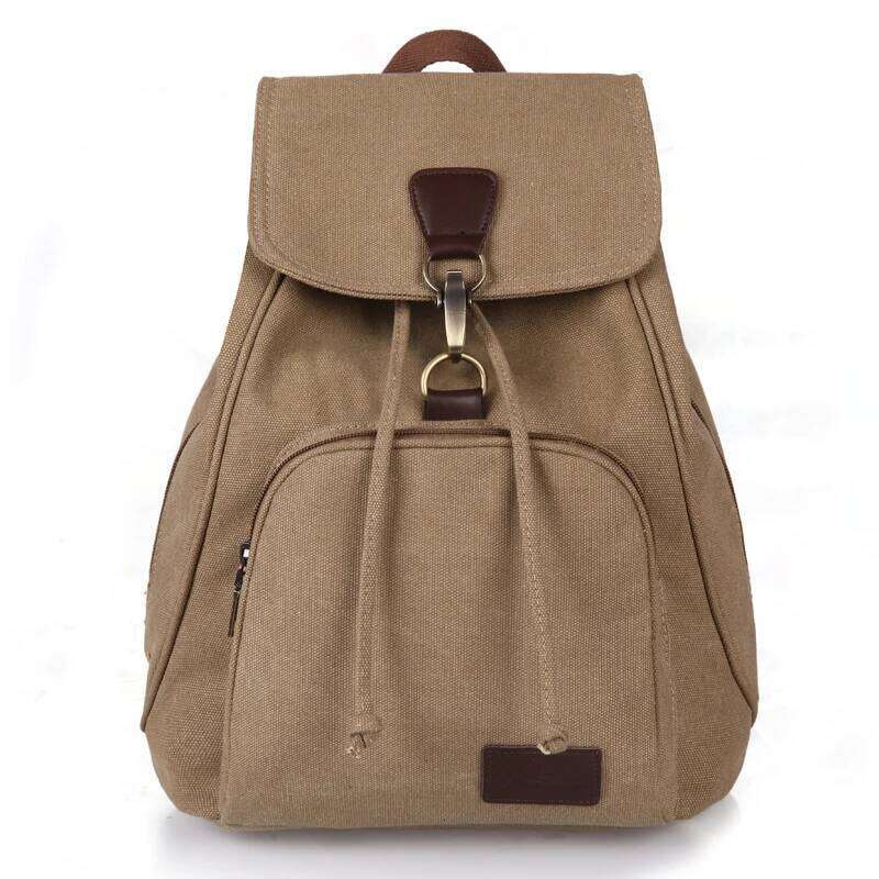 Women Canvas Backpack Female Vintage Pure Cotton Travel Fashion Drawstring Laptop School Bags Shoulder Bag For Teenage Girls