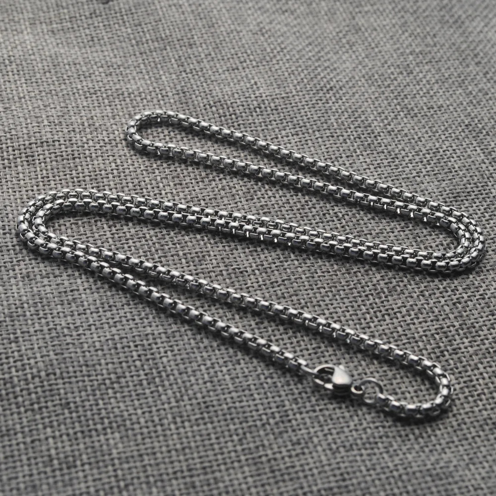 20pieces batch Stainless Steel Pearl Necklace 25mm thick chain link 506065cm for jewelry necklace 250519