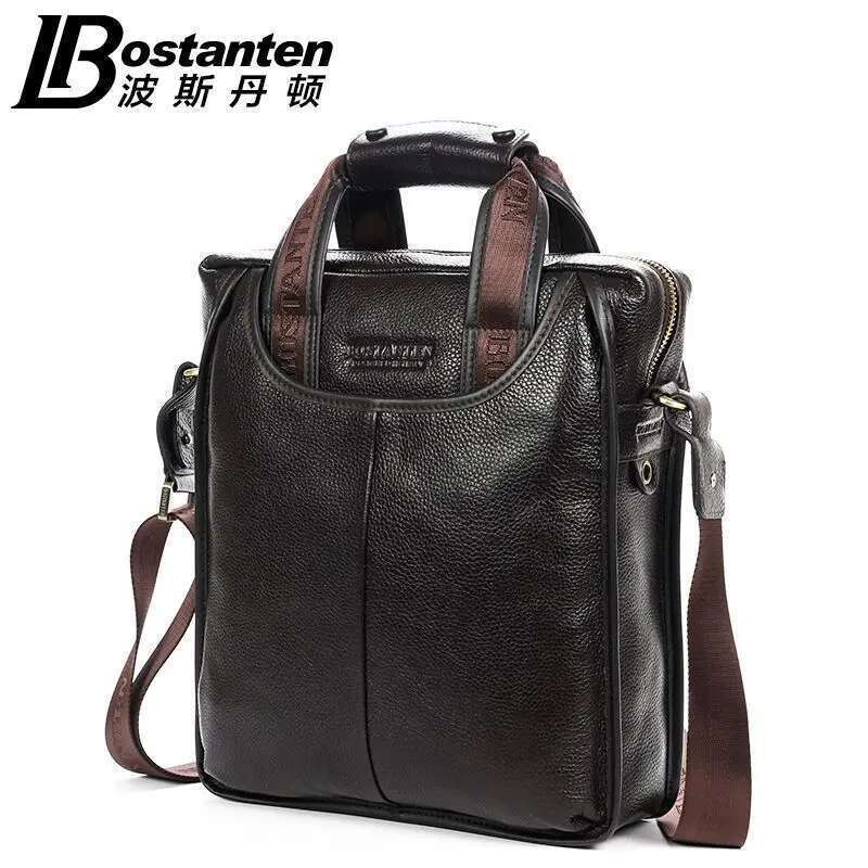Bostanten Brand New Men's 100% Genuine Leather Cowhide Handbag Messenger Shoulder Tote Briefcase Laptop BAG Purse