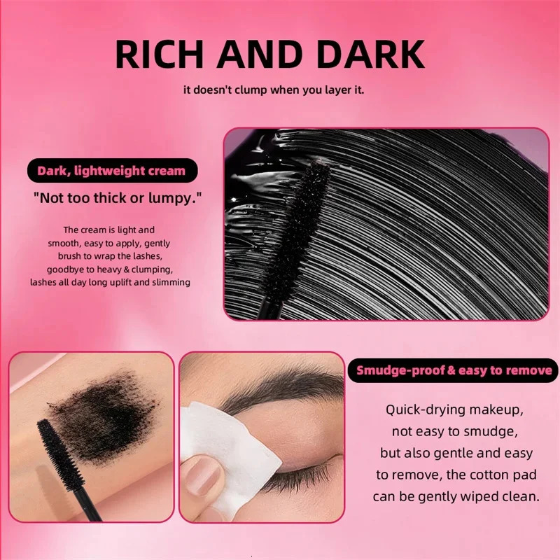 Eyelashes Lengthening Mascara Waterproof Long Lasting Silky Lash Black Eyelashes Extension Make Up Beauty Eye Korean Cosmetic 250523