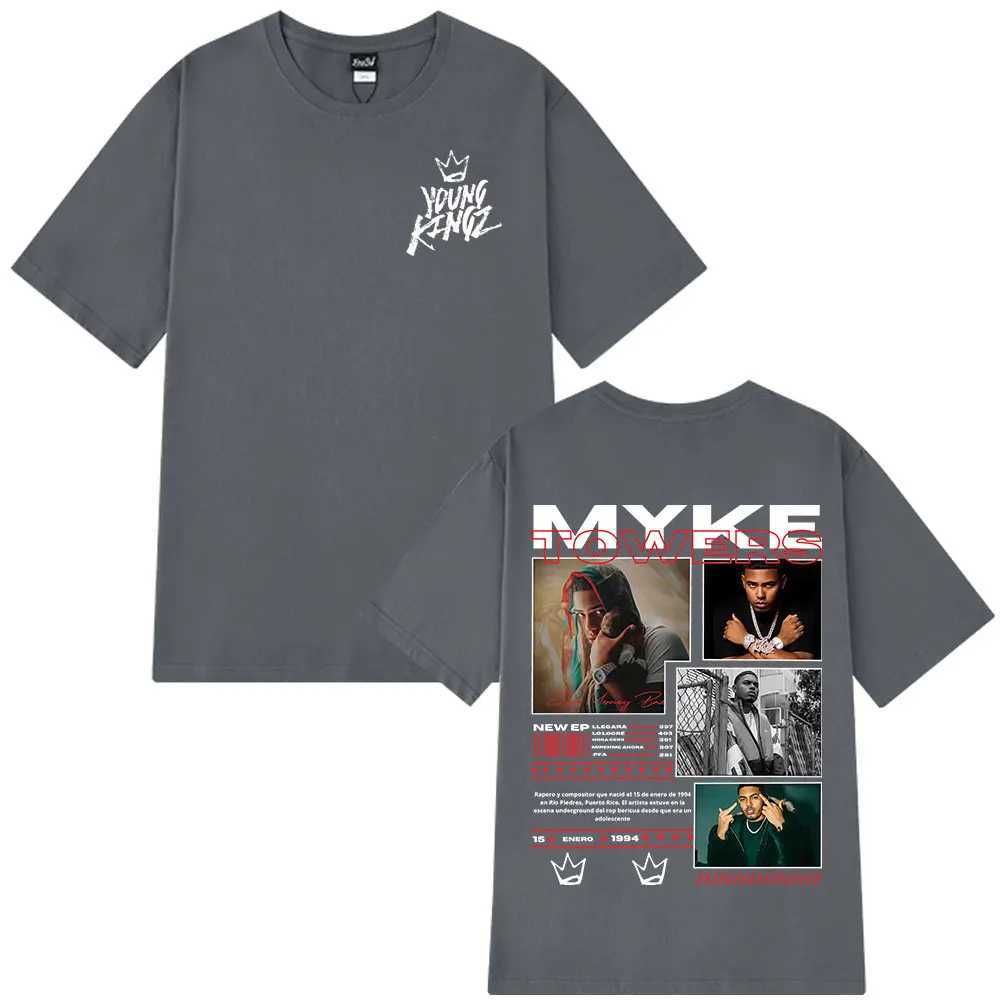 Rapper Myke Towers Graphic T-shirts Men Women Fashion Hip Hop Oversized T Shirt Comfort Cotton Short Slve T-shirt Strtwear X250528