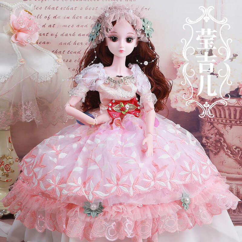 60cm Elsa Extra Doll 2024 New Dress-Up Set Girl Princess Large Children's Toy