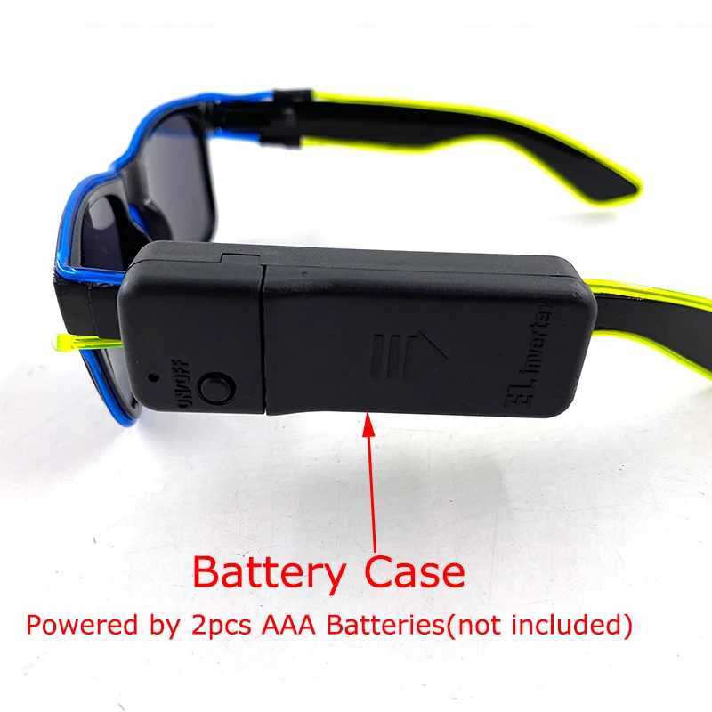 Wireless LED Glasses Party Light Up Glasses Neon Party Flashing Glasses EL Wire Glowing Glow Sunglasses Bright Light Supplies W250528