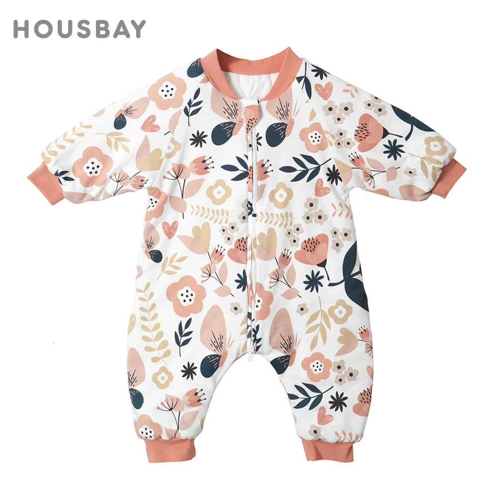 Baby Sleeping Bag Cute Girls Winter Warm Sleepsack With Feet 14Years Kids Growth Blanket Sleepwear ChildrenS 250528