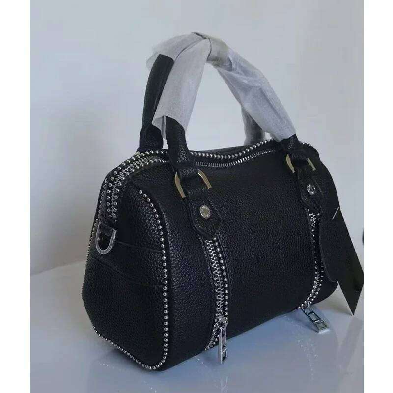New Women Shoulder Design Fashion Ladies Crossbody Black PU Leather Vintage Chain Envelope Bag