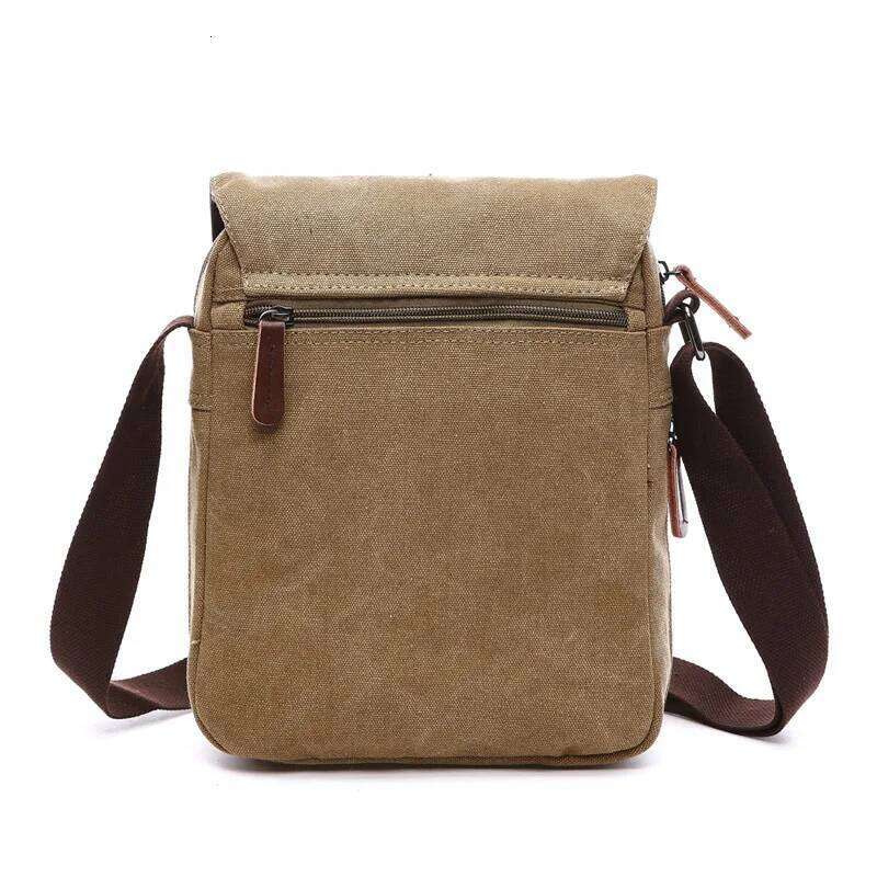Fashion Solid Vintage Canvas Messenger Satchel Bags Buckle Casual Portable Shoulder Bag Korean Trend Simple Pack For Men 2020