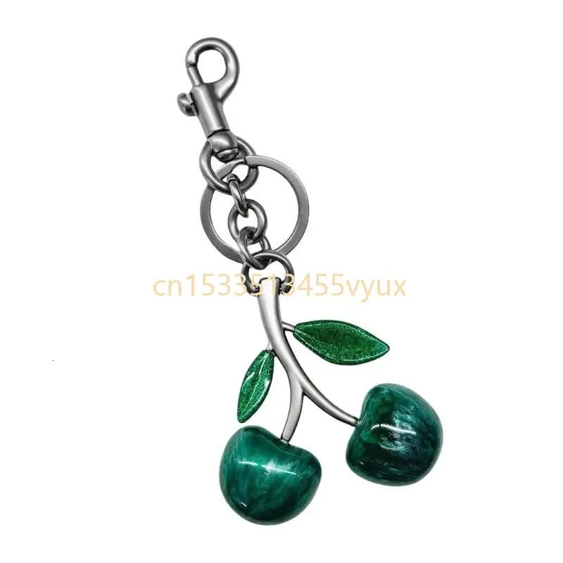 X5QD Cherry Charm Keychain Handmade Sparkling Fruit Keychain Versatile Bag Decoration 250527