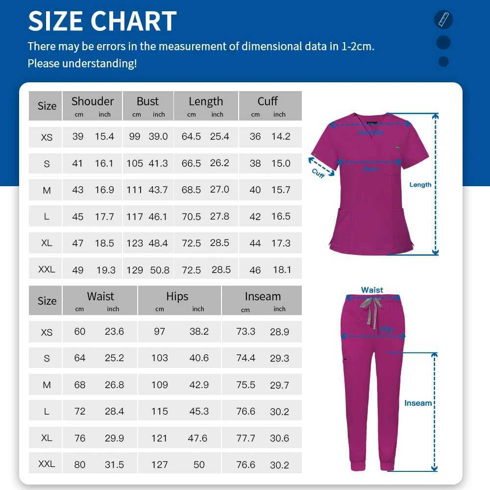 Medical Uniform Scrubs Nurse Accessories Uniform Unisex Clinical Overalls Women Men Operating Room Jogger Suit Doctor Tops Pants X250528