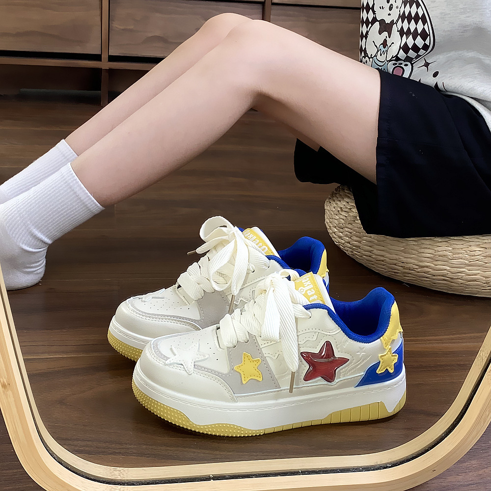 Designer casual shoes2025 New Niche Versatile Star White Sneakers Casual Sports Dopamine Women's Board Shoes