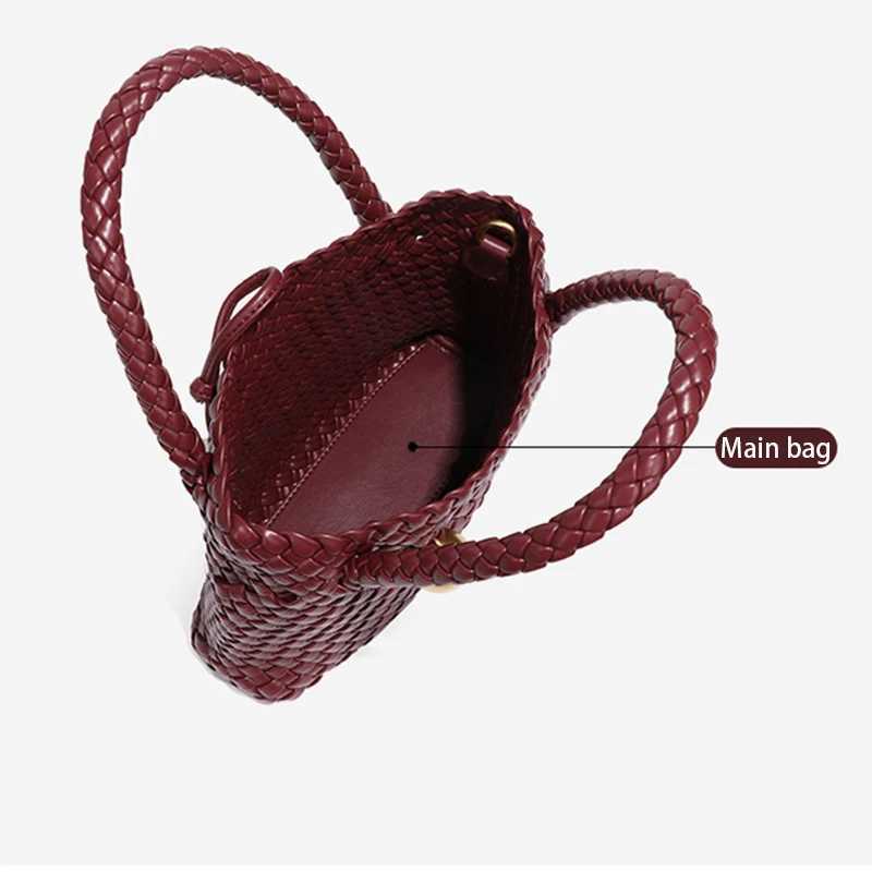 Woven Shoulder Bag for Women Crossbody for Women Small Handbag Vegan Leather Purse Tote Handbag Hobo Bag Y250528