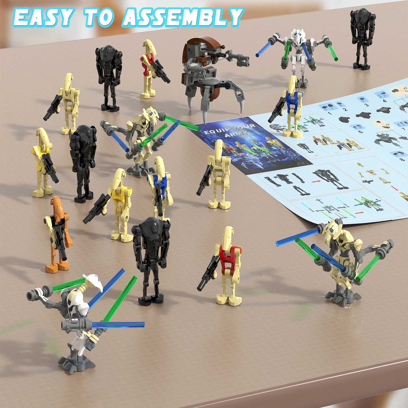 MOC Space Movie War Mini Dolls Attack Building Blocks Set Machine and Destroyer Robot Bricks Toys For Kids Birthday Gifts 28pack Z250528