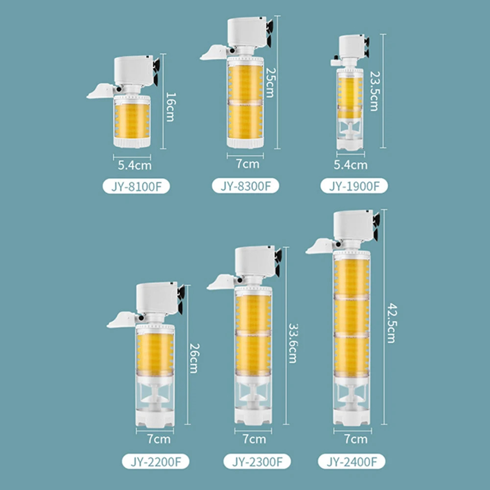 Tank Filter Ultra Quiet Fish Tank Filtration Pump Add Oxygen 3 in 1 Multifunction Internal Aquarium Filter Pump Accessories 250521