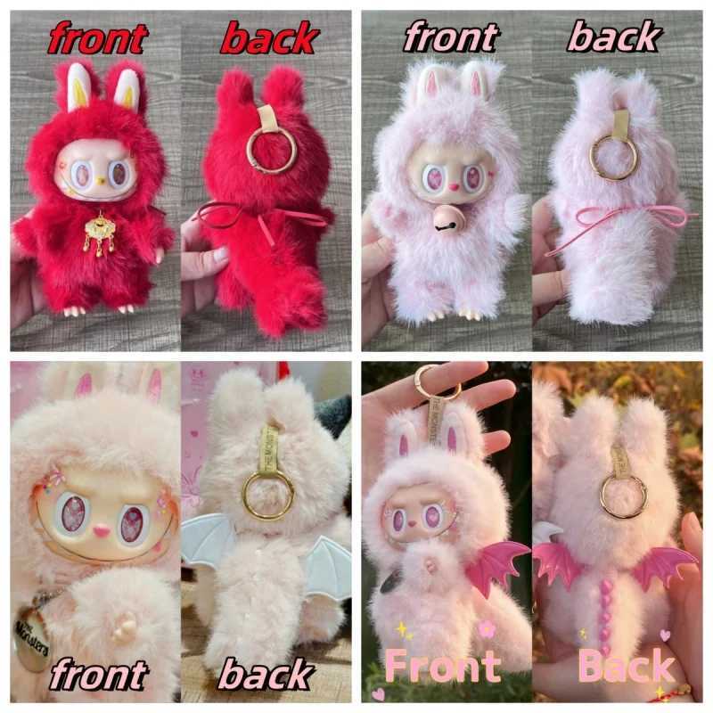 17cm The Monster Labubu Series Zimo Angel Purple Red Vinyl Creative Change Dolls High Quality Blind Box Gift X250528