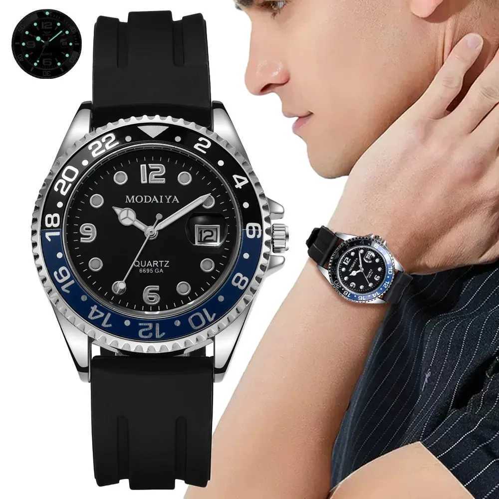 MODAIYA Classic Mens Watch Luxury Brand Quartz Watch Mens Silicone Strap Military Watch Relogio Masculino 2025XJ250527