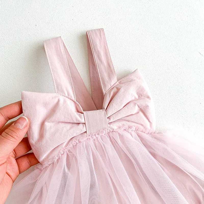 Summer Infant Baby Girls Tutu Skirt Dress Big Bow Birthday Clothes for Newborn Toddler Suspenders Lace Jumper Dress for Girls X250528