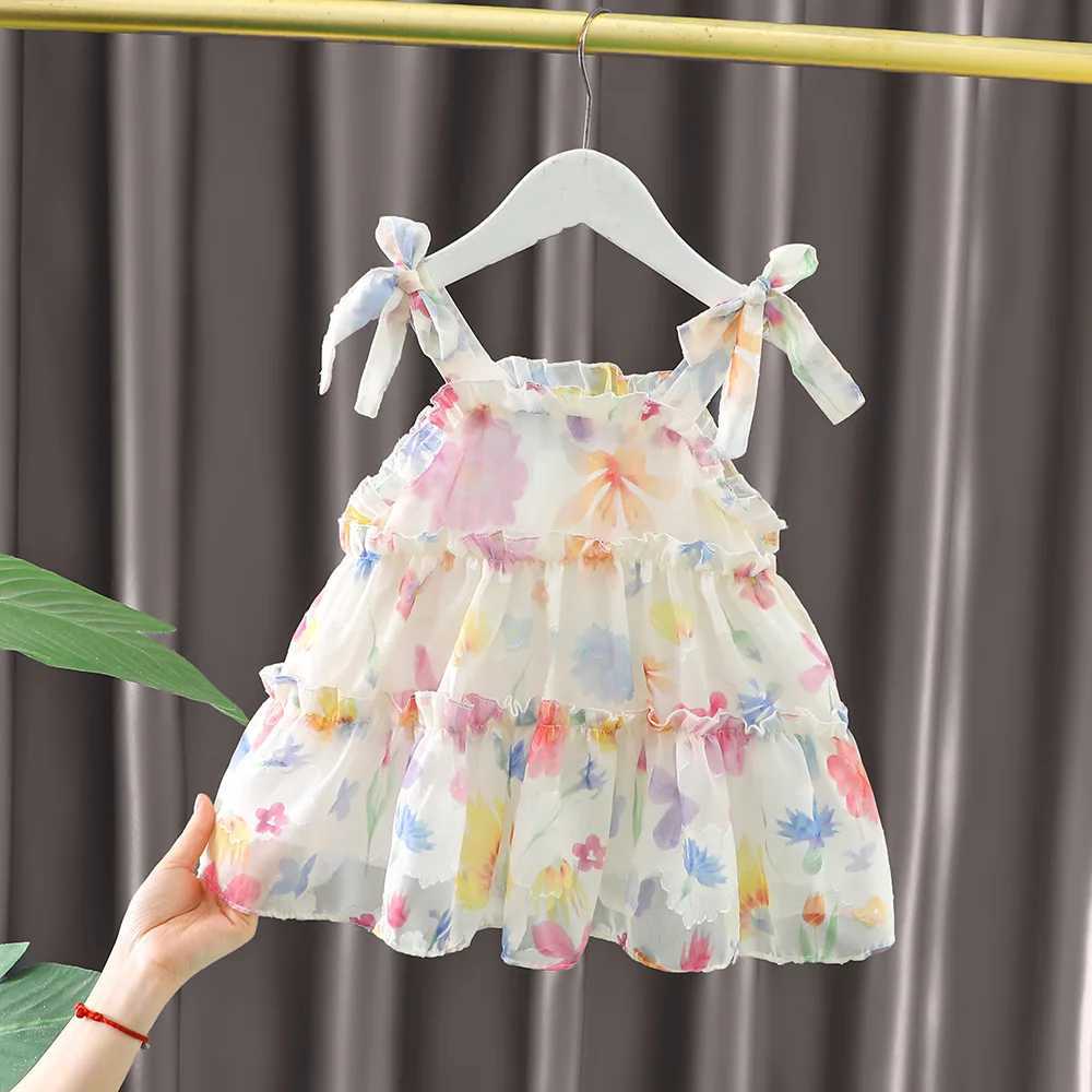 Girls Childrens Clothing Summer New Suspender Floral Skirt Sweet And Cute Style Butterfly Bow Princess Skirt For Baby Girls X250528
