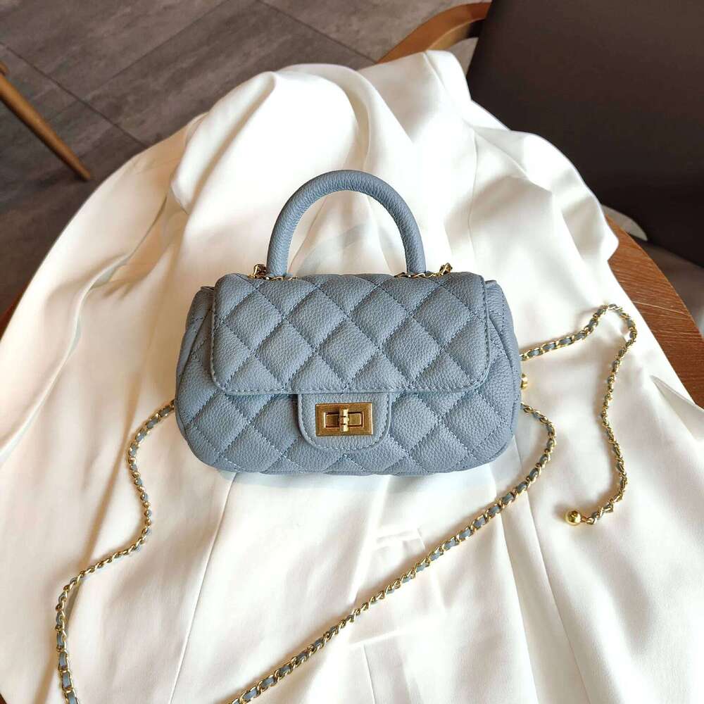 Genuine Leather Women Chain Female Handbag Designer Cowhide Small Square Shoulder Crossbody Bag 2025 New