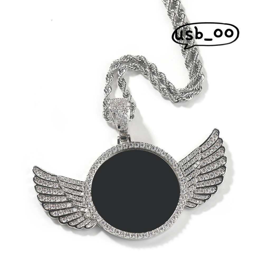 Custom photo style pendant Amoissanite pendant necklace Hip-hop jewelry gift Hip-hop style