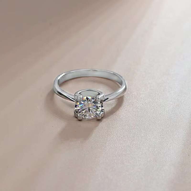 Fine Jewelry 925 Sterling Silver Ring VVS Moissanite Engagement Ring Diamond Moissante Ring for Women