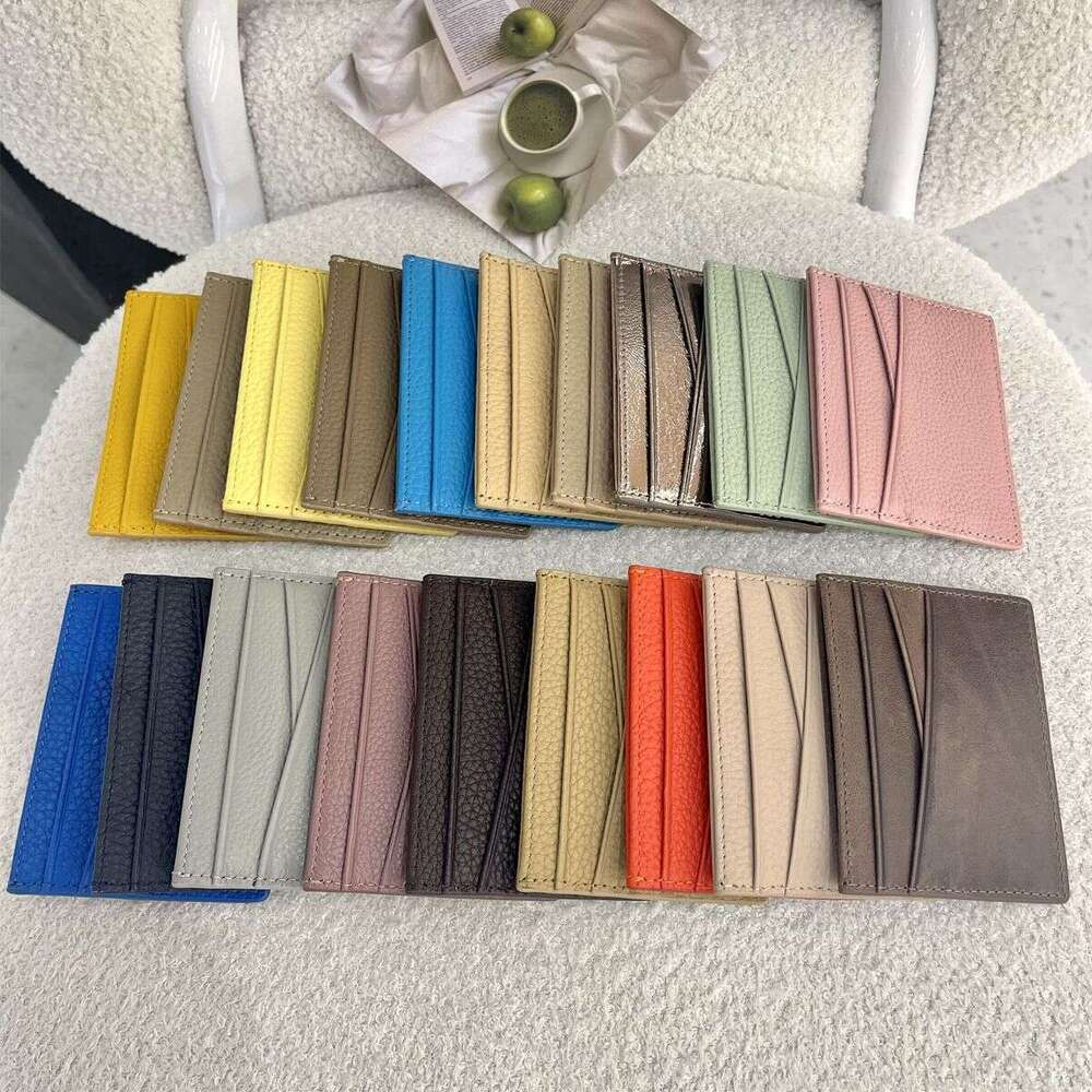 Korean Style New Women's Genuine Leather Coin Purse ID Solid Color Simple Card Holder Multifunctional Niche High-end Wallet