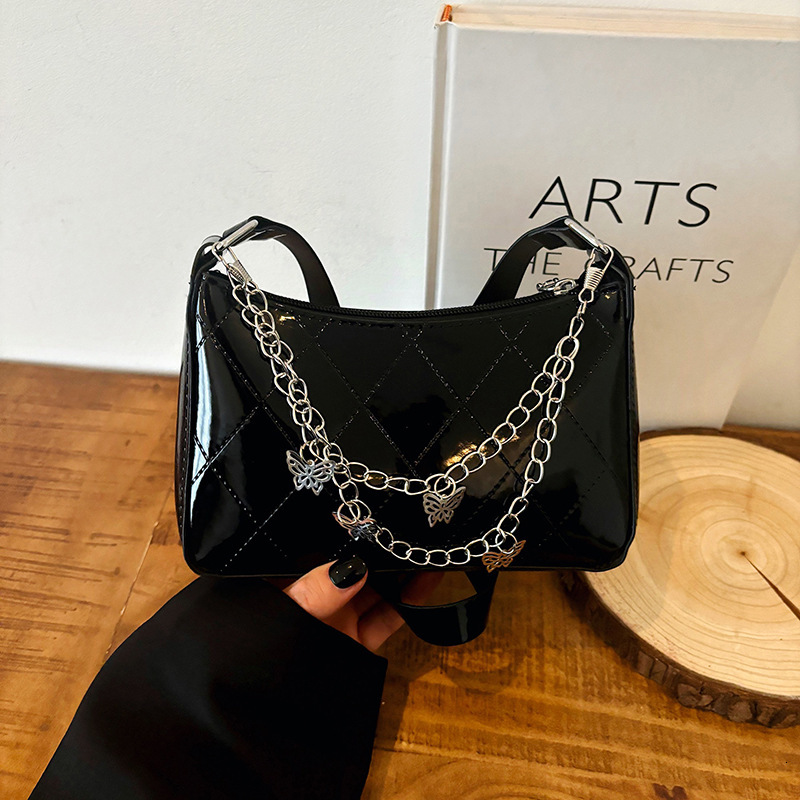 2025 New niche design women's armpit bag special chain small square ba single shoulder women's bag, checkered designer fashion single should