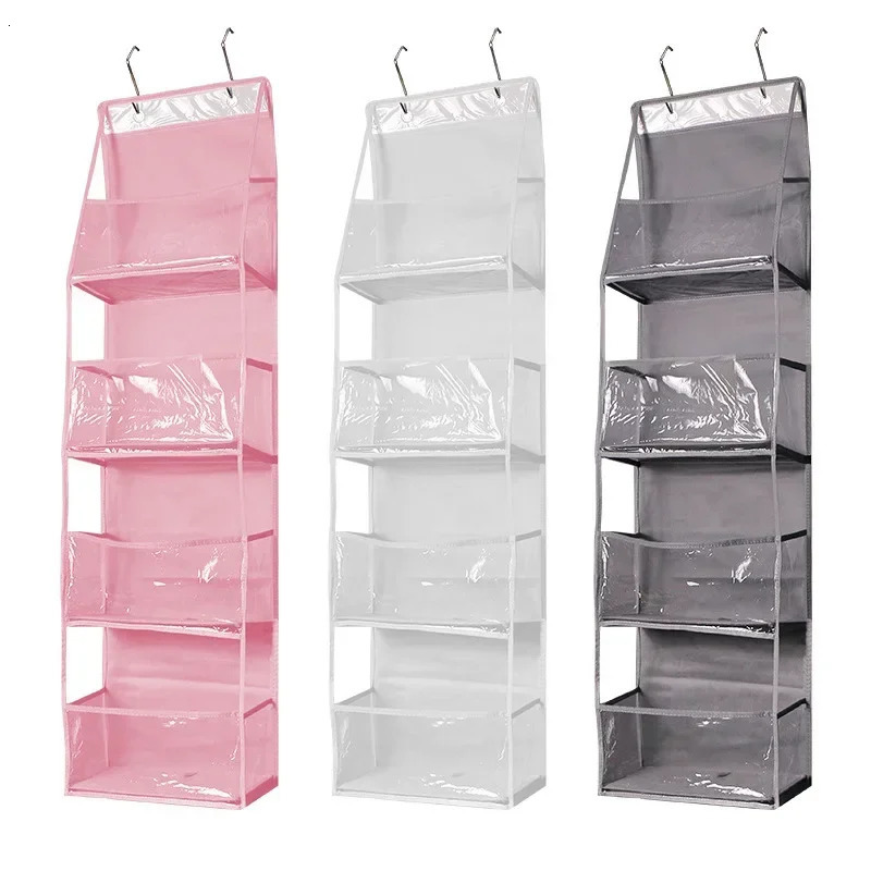 Household 4-layer Bag Toy Storage Bag Hanging Wall Underwear Storage Hanger Door Storage Hanging Bag Closet Organizer 250526
