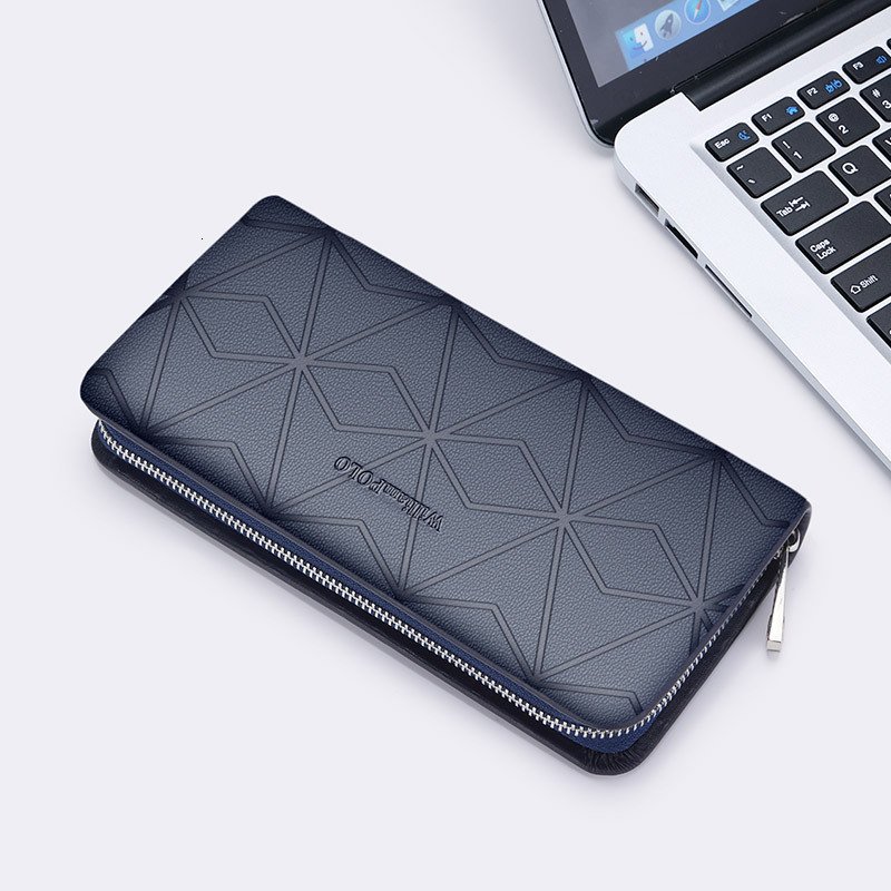 Free Shipping Designer Leather Bag Men's High-end Long Style Business Wallet Multi Slot Fashionable Casual Handbag Card Bag ID Bag