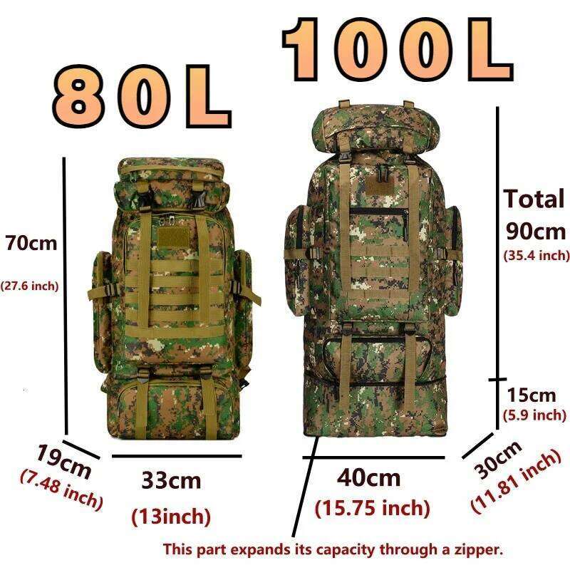 L Mountaineering Climb Bag Tactical Backpacks Large Backpack Outdoors Hiking Camping Travel Bags