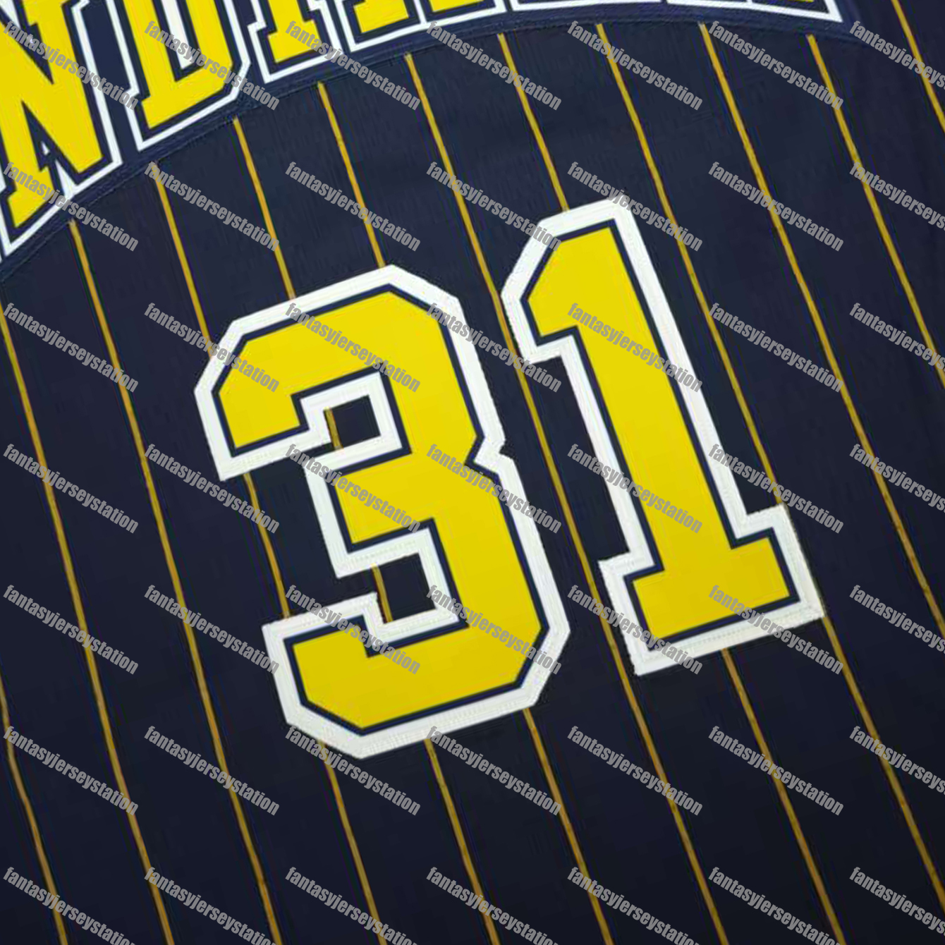 IN STOCK Mens 31 Blue Miller Embroidered Basketball Jersey - Breathable Fabric, Stretchy, Sleeveless Athletic Shirt for Training, Competition, and Par