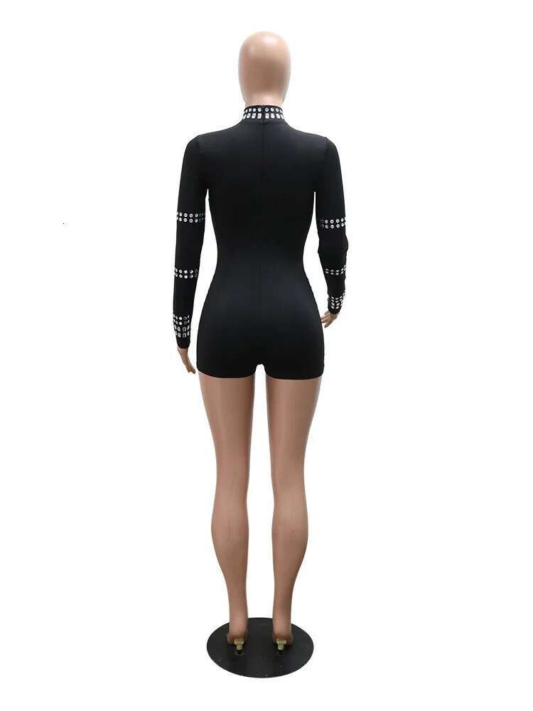 Summer Clothes Women 2025 Leisure Party Fashion Hot Diamond Slim Fit Long Sleeved Jumpsuit for Wholesale Dropshipping