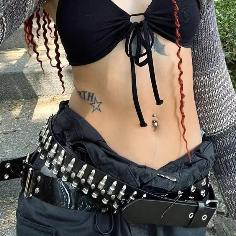 Rivet belt fashioneasiest for match punk style bullet belt trendy arrival womens stylish decorative trouser belt trendy 250527