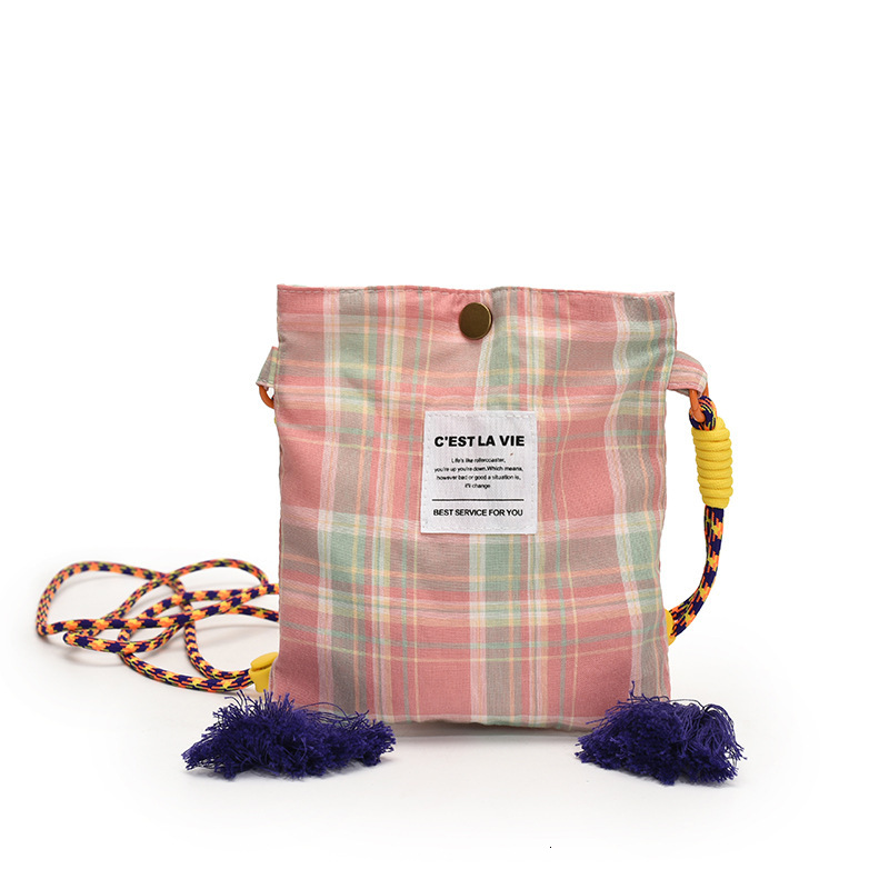 Women's Handbag Free Shipping Designer Bag Summer New Ins Style Retro Plaid Patchwork Cloth Bag Versatile Lightweight Shoulder Crossbody Bag Casu