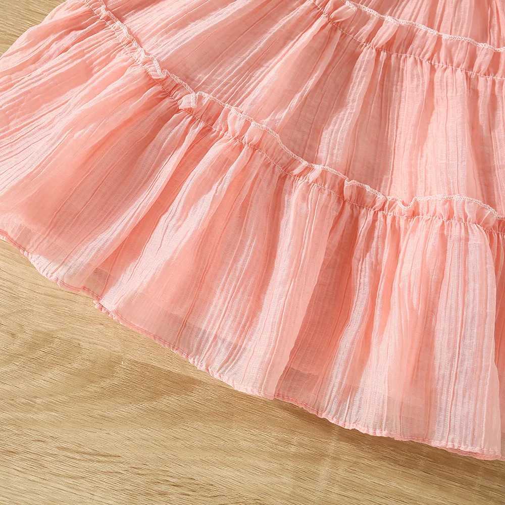 (0-4 Year Old Baby Girl Princess Dress) Summer New Korean Style Sweet Bow ChildrenS Sleeveless Clothes For Birthday Parties X250528