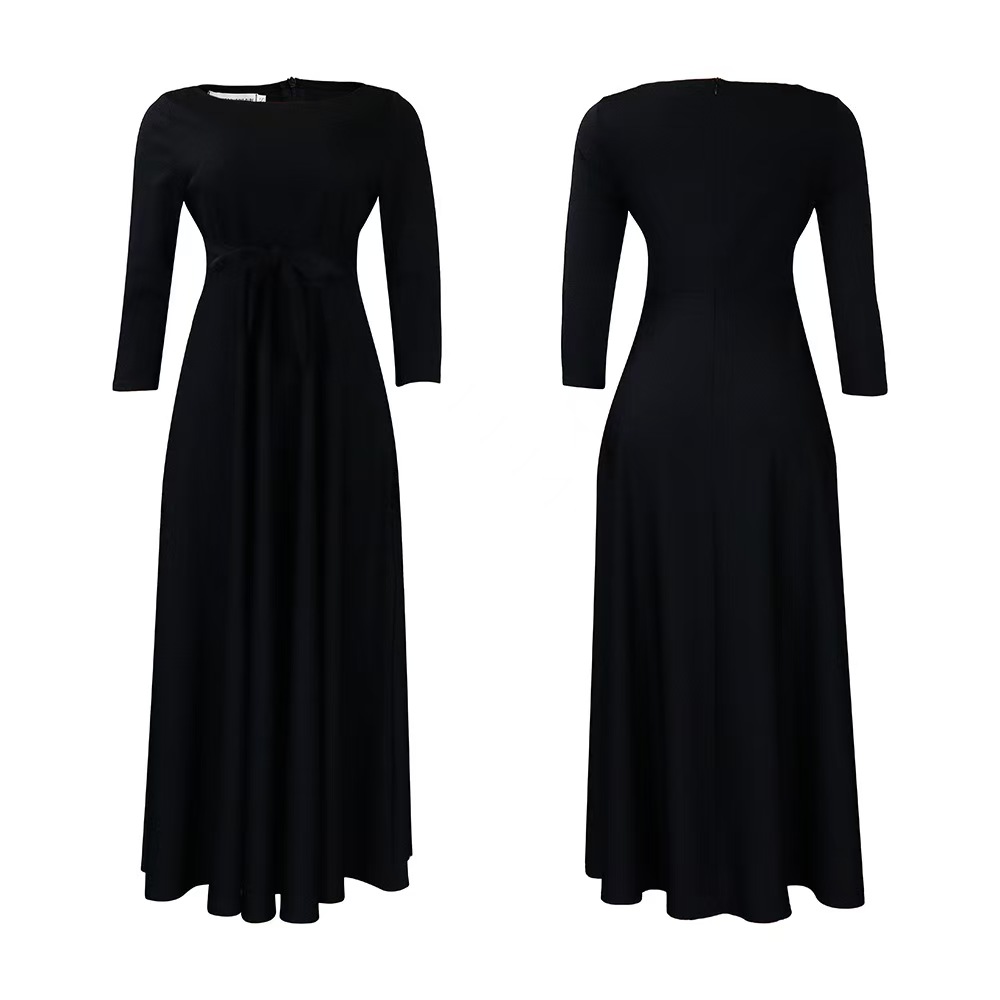 plus size dresses womens dresses new spring summer fashion temperament tie waist large size long dresses short dresses