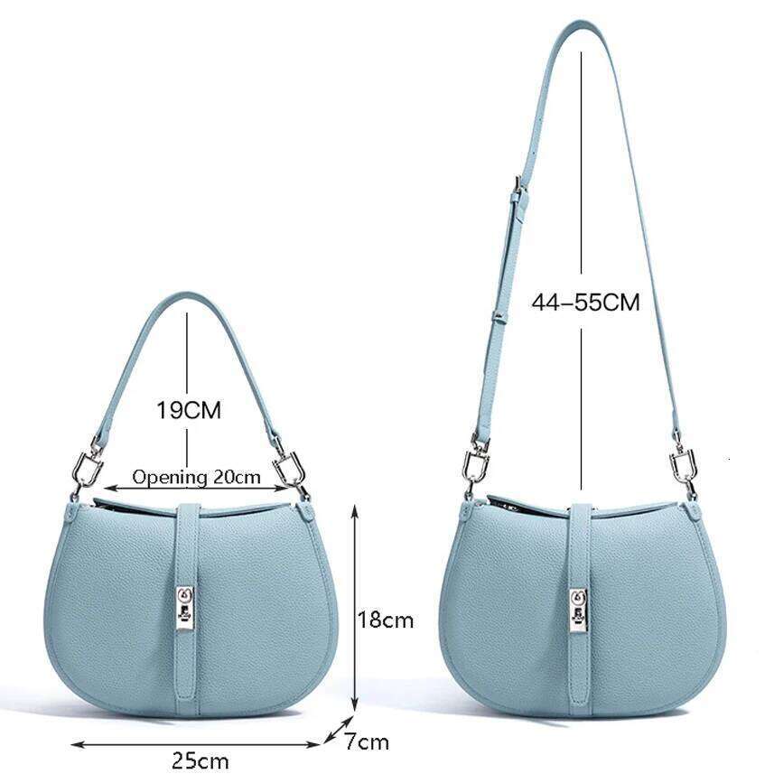 Women's Designer Genuine Leather Crescent Cross Body Fashion Versatile Simple Niche Shoulder Armpit Bag