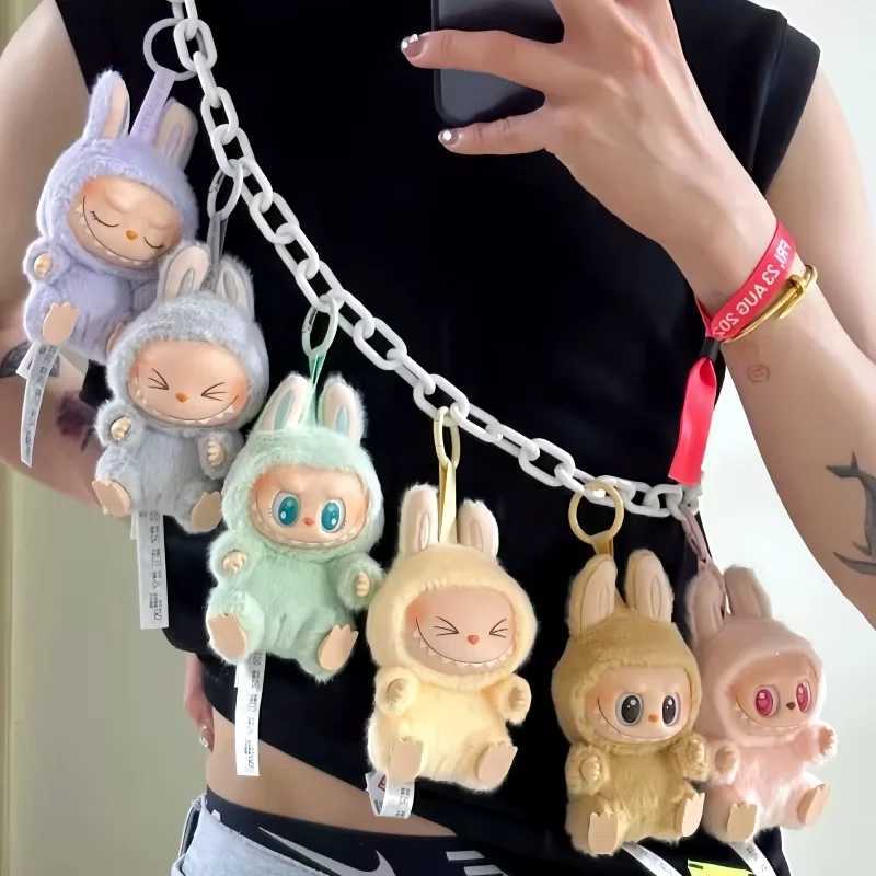 High Quality Labubu 1st And 2nd Generation Series Vinyl Pendant Doll Model Toys Cute Monster Keychain Toy Christmas Gift X250528