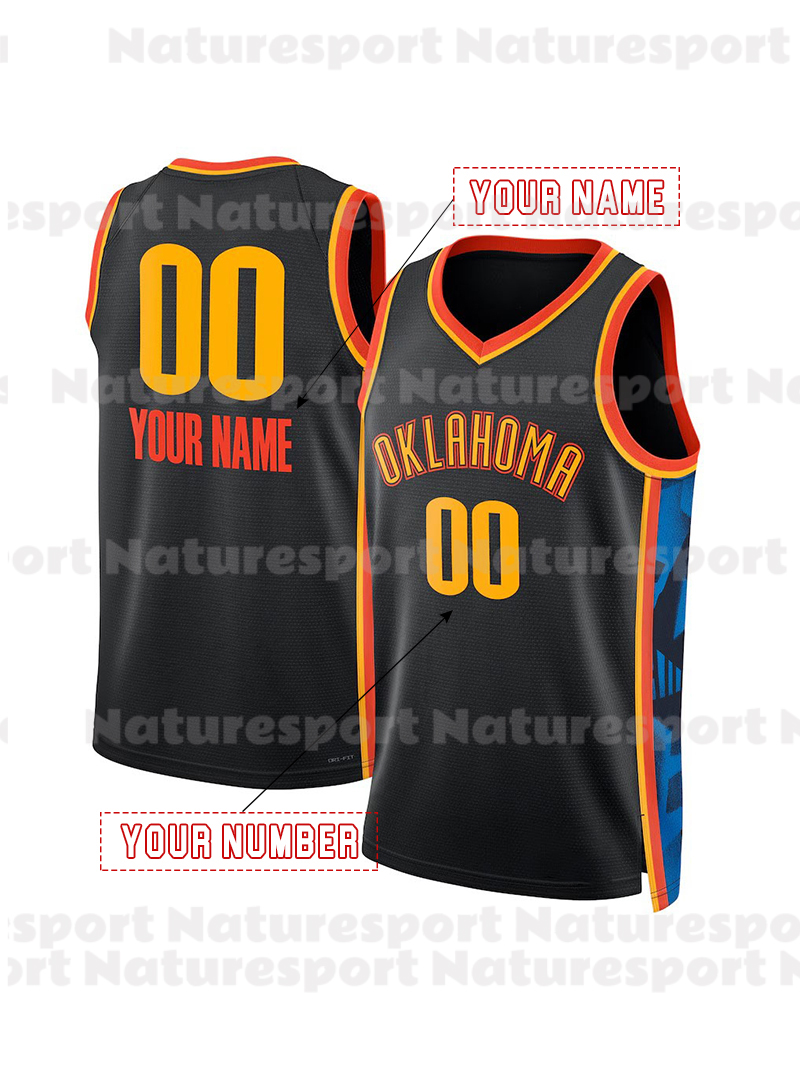 Custom Basketball Jersey 2 Shai Gilgeous-Alexander Luguentz Dort Ousmane Dieng Alex Ducas Adam Flagler Isaiah Hartenstein Chet Holmgren Dillon Jones M