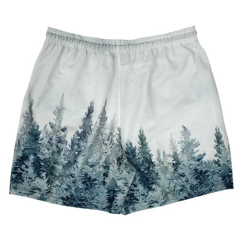 2024 summer NEW Mesh breathable shorts men sports fitness pants digital print loose Running Shorts Outdoor training short pants X250528