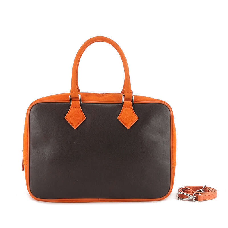 25 Spring New Vegetable Tanned Handbag Niche High-end Single Shoulder Briefcase Boston Genuine Leather Women's Bag