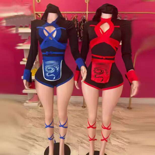 New Arrival Female Adult Halloween Costume Anime Dragon Samurai Ninja Cosplay Jumpsuit Uniform Sexy Suit