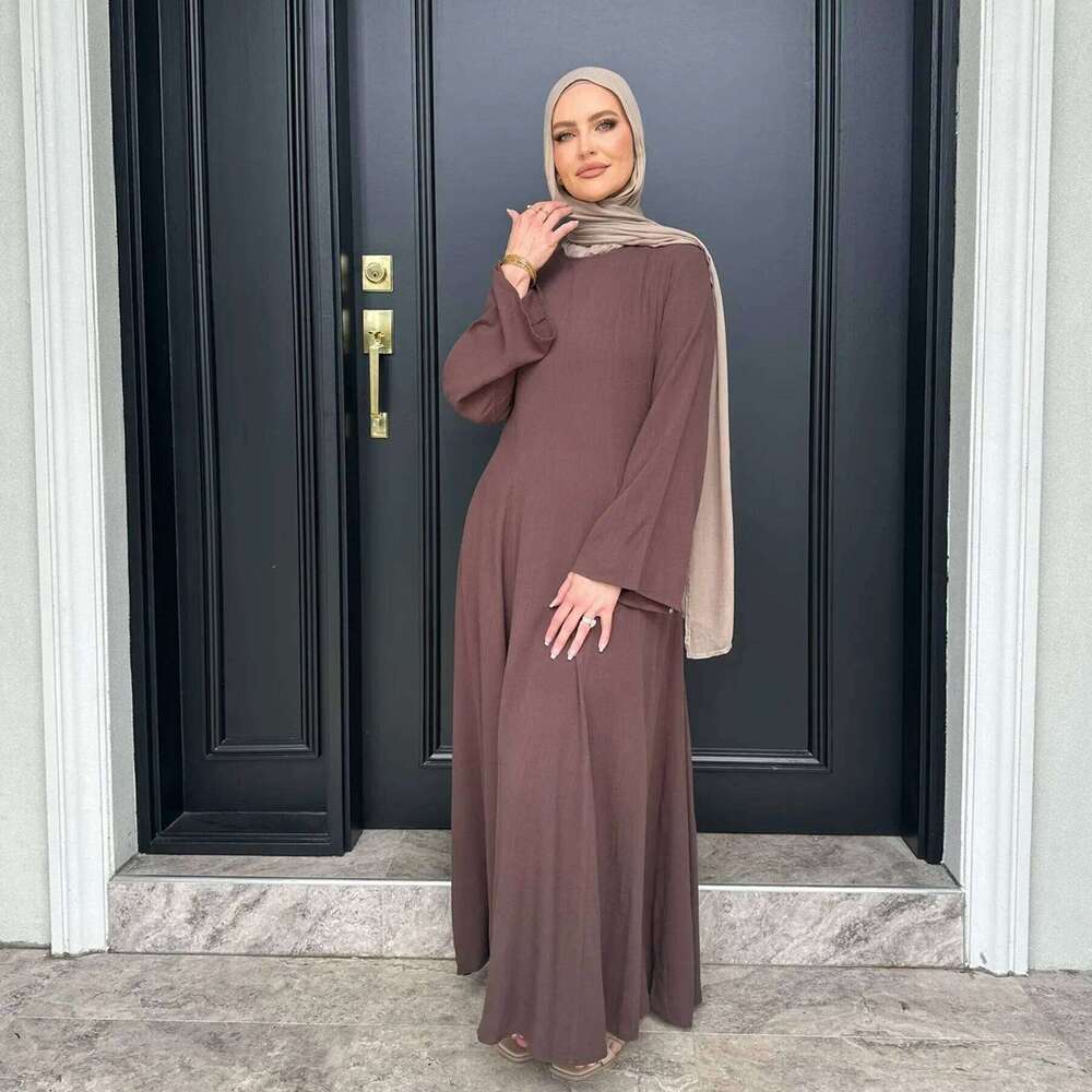 Muslim Abaya For Women Dresses Solid Ramadan Eid Jalabiya Lace Up Vestidos Morocco Dubai Kaftan Abayas Islam Arab Long Robe