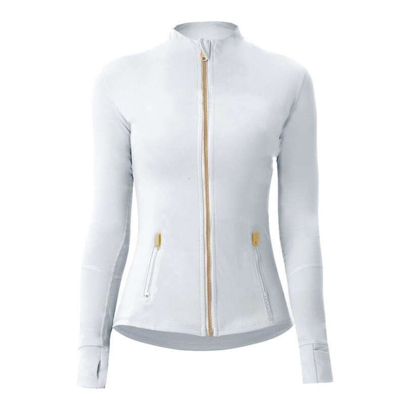 Women Designer Yoga Gold Zipper Jacket Womens Workout Gym Coat Fiess Jackets Sports Quick Dry Activewear Top Solid Zip Up Sweatshirt Sportwear