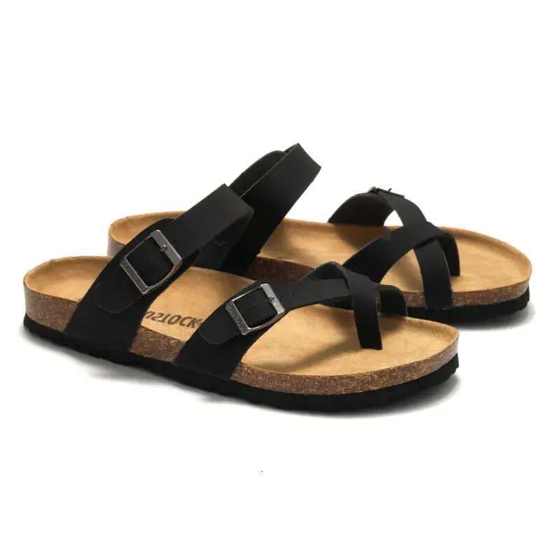 Summer Classic Slippers Clogs For Women Men Slip-on Cork Mules Sandals Outdoot Beach Slides With Adjustable Double Buckle