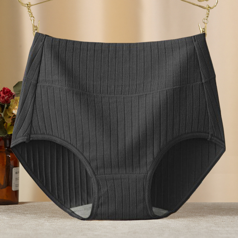 Factory wholesale high waist belly women's underwear women's comfortable plus size hip cotton breathable briefs