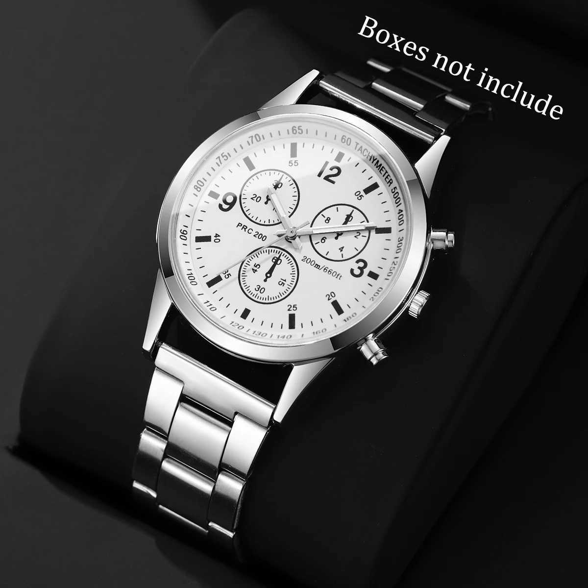 Fashion Men Business Quartz Watch Luxury Silvery Strap Wristwatch Mens Watch(Without Box) XJ250527